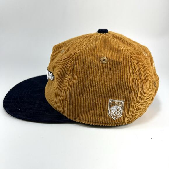 OL Reign Golden Crown Corduroy Hat Blue Khaki Strapback Soccer Seattle Be Bold - Picture 4 of 7